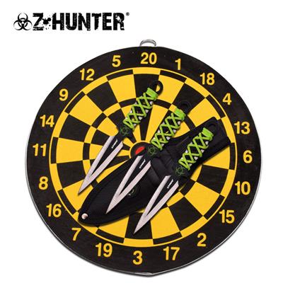 ZB155SET - Jeu de 3 couteaux à lancer avec cible Z HUNTER