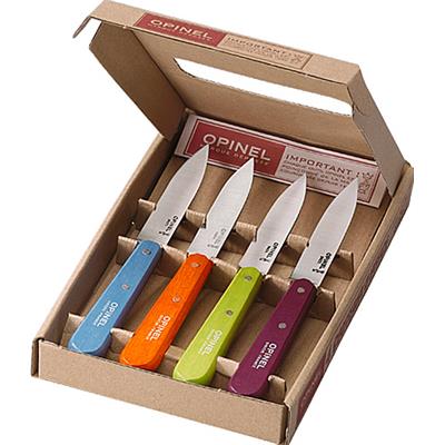 OP001381 - Coffret de 4 couteaux d'office couleurs acidulés panachés OPINEL