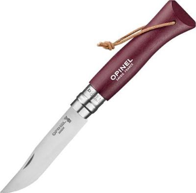 OP002213 - Couteau OPINEL Baroudeur N° 8 VRI Grenat à Lacet