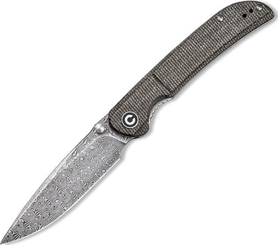 C2107DS3 - Couteau CIVIVI Imperium Micarta Vert Foncé Damas