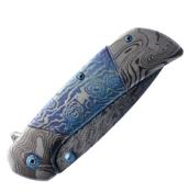 CDELA01 - Couteau Damascus Etched Linerlock A/O