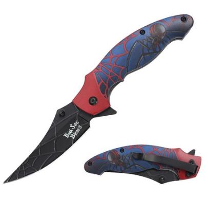 DSA2002R - Couteau de Poche DARK SIDE BLADES Araignée Rouge