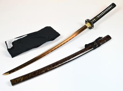 LKTBF1 - Katana Golden Leaf Black Forgé