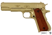 P5312 - Pistolet DENIX Colt Auto 45 Doré M1911A1 USA