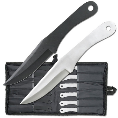 PP71212 - Set de 12 couteaux à Lancer PERFECT POINT Silver et Black