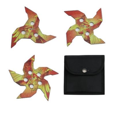 SETSTAR10 - Ensemble de 3 Etoiles à lancer Dragon avec Etui  