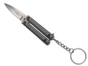 TH.K0102N - Porte-Cl�s Papillon THIRD 5,5cm Tout Inox Noir