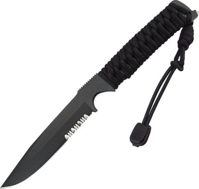 WIKRA3213K - Couteau Tactique WILDSTEER Kraken Noir et Kit