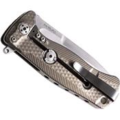 SR22B - Couteau LION STEEL SR22 Titanium Bronze avec Clip et Etui Cuir