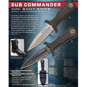 UC2724 - Couteau de Botte UNITED CUTLERY Sub Commander Mini Black