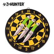 ZB154SET - Jeu de 3 couteaux  lancer avec cible Z HUNTER