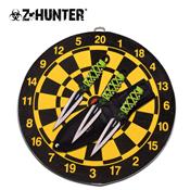 ZB155SET - Jeu de 3 couteaux  lancer avec cible Z HUNTER