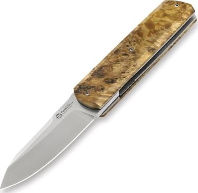 MAS410.R - Couteau MASERIN Silver Loupe de Peuplier Stabilisé