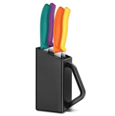 6.7126.4C1 - Bloc Porte-Couteaux avec 5 Pièces VICTORINOX Steak et Pizza Swissclassic