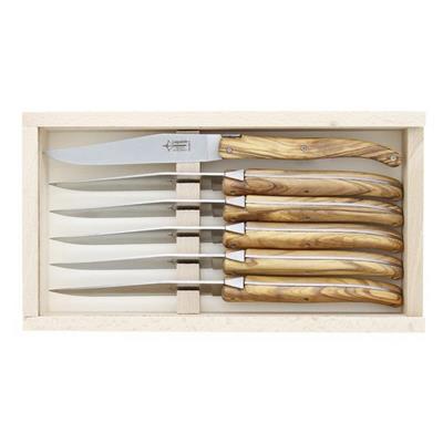 68851 - Coffret de 6 couteaux Laguiole Table G DAVID Olivier Inox 23 cm