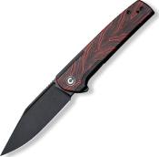 C20041C1 - Couteau CIVIVI Cachet G10 Rouge Noir Blackwash