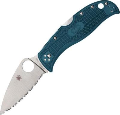 C262SBLK390 - Couteau SPYDERCO LeafJumper Blue Lightweigth 