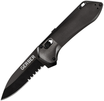 G1641 - Couteau GERBER Highbrow Onyx semi dentée