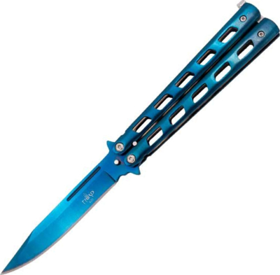 TH10967A - Couteau Papillon THIRD Inox Bleu 13 cm