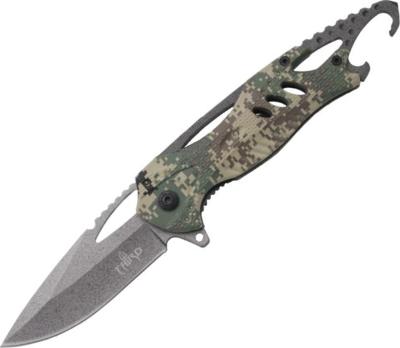 TH.K2794CA - Couteau THIRD Camo Inox avec Etui 