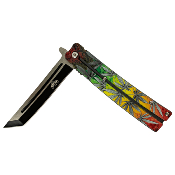 MUA123A - Couteau Master USA Linerlock A/O Rainbow Leaf