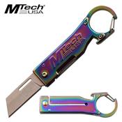 MT1171RB - Couteau MTECH USA Mousqueton Rainbow