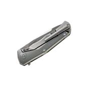 TREGBK - Couteau LION STEEL T.R.E. Titanium gris / G10 noir avec Clip