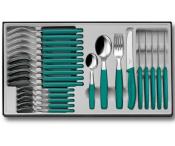 6.7834.24C1 - Mnagre 24 Pieces VICTORINOX SwissClassic Table Vert