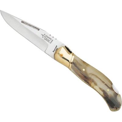 GD702 - Couteau Laguiole Chasse G.DAVID Façon Corne 12 cm Mitre Laiton