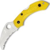 C28SYL2HB - Couteau SPYDERCO Dragonfly Salt 2 Hawkbill Jaune