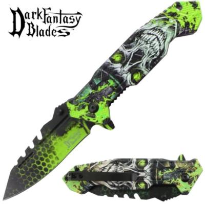 DF028GN - Couteau DARK FANTASY BLADES Ouverture Assistée Green