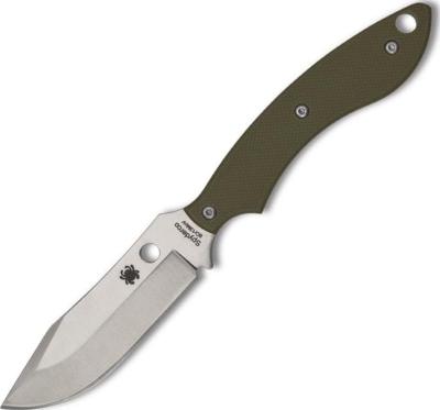 FB49GPOD - Couteau Fixe SPYDERCO Stok Bowie G10 Vert Olive