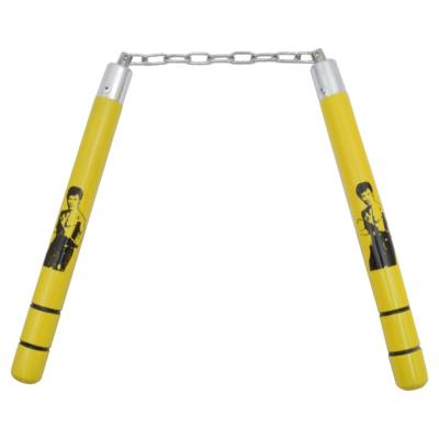 N02 - Nunchaku Manche bois à chaine BRUCE LEE