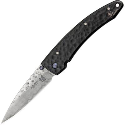 MC114BD - Couteau MCUSTA Tsuchi Shadow Damas Aluminium Noir Martelé