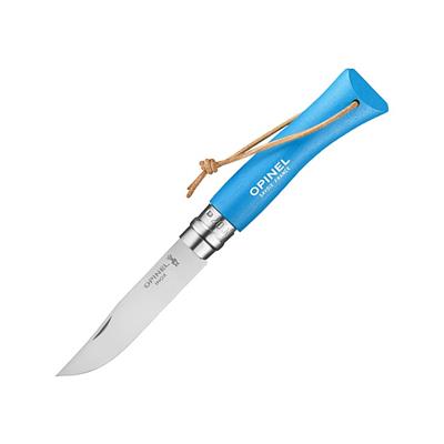 OP002206 - Couteau OPINEL Baroudeur N° 7 VRI Cyan à Lacet