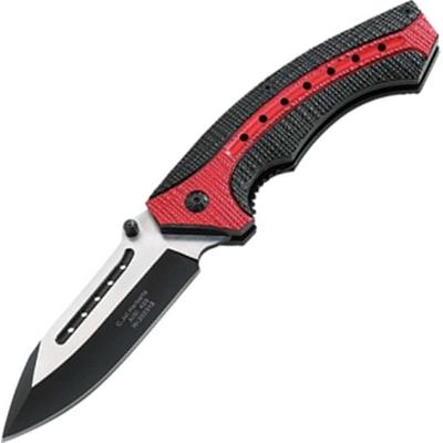 202312 - Couteau HERBERTZ Aluminium Noir/Rouge