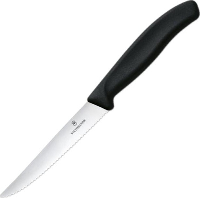 6.7233.6 - Couteau à Steak VICTORINOX Swissclassic 11 cm Cranté Noir