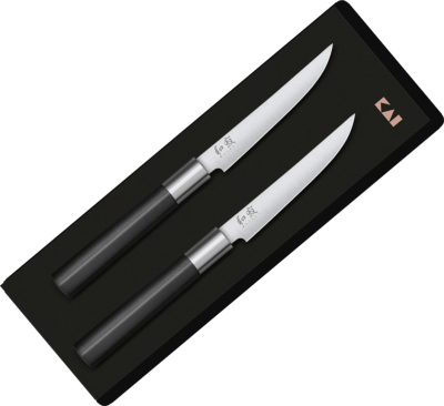 67S400 - Set de 2 Couteaux à Steak Japonais KAI Wasabi Black