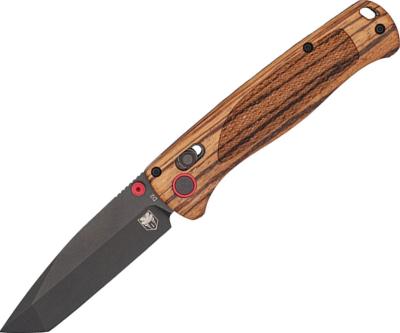 CBZWDBLTBLK - COBRA TEC Zebrawood Bar Lock Tanto Black
