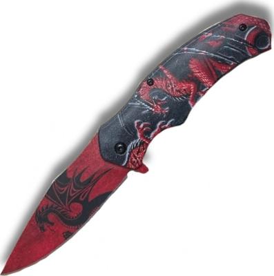 CPL001 - Couteau Pliant Dragon Rouge A/O