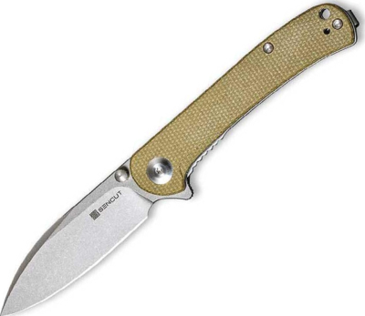 SA03E - Couteau SENCUT Scepter Micarta Vert Olive