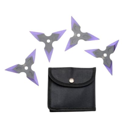 SHURISET5 - Set de 4 Etoiles à Lancer / Shurikens Purple 