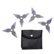 SHURISET5 - Set de 4 Etoiles  Lancer / Shurikens Purple 