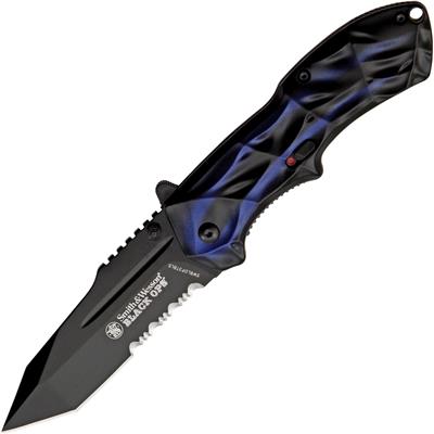 SWBLOP3TBLS - Couteau SMITH & WESSON Black Ops Linerlock A/O Blue