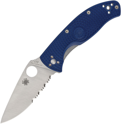 C122PSBL - Couteau SPYDERCO Tenacious Blue Lightweigt Semi Denté