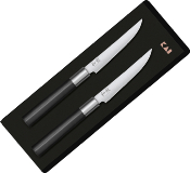 67S400 - Set de 2 Couteaux  Steak Japonais KAI Wasabi Black