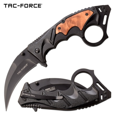 TF957WD - Couteau TAC FORCE Linerlock A/O Wood
