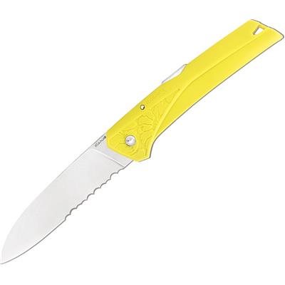 FLKMJAU - Couteau FLORINOX Kiana Jaune Lame Crantée