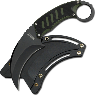 MT665BG - Couteau Tactique MTECH Karambit Neck Knife Noir Vert