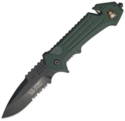 AA1006GS - Couteau US ARMY STRONG Bravo Rescue Linerlock A/O